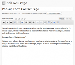 WordPress пример вставки формы Contact Form 7